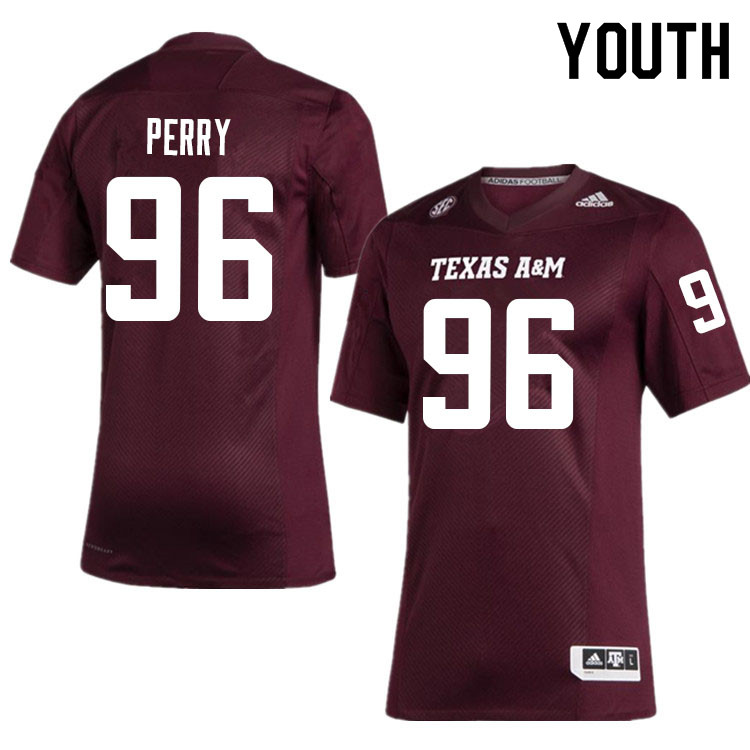 Youth #96 Grant Perry Texas A&M Aggies College Football Jerseys Sale-Maroon - Click Image to Close